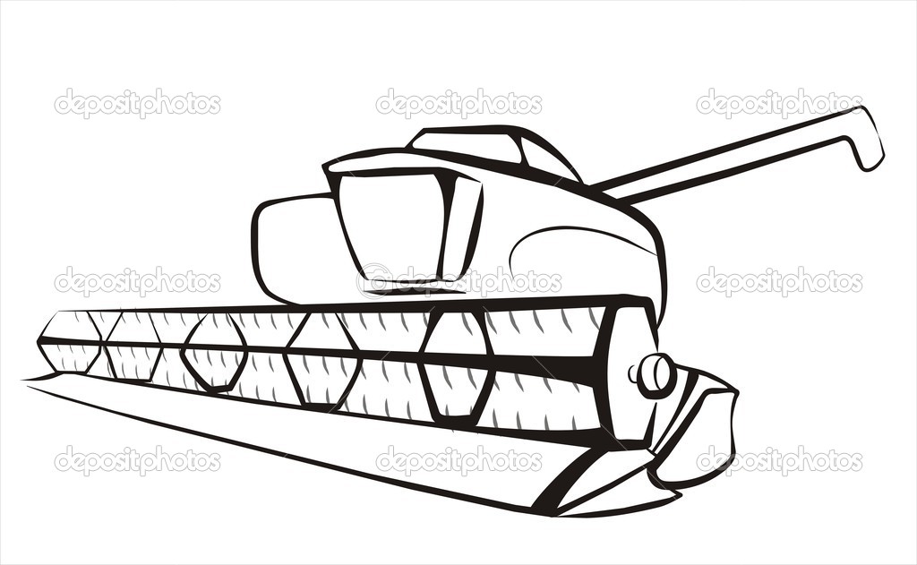 Traktor i kombajn kolorowanki